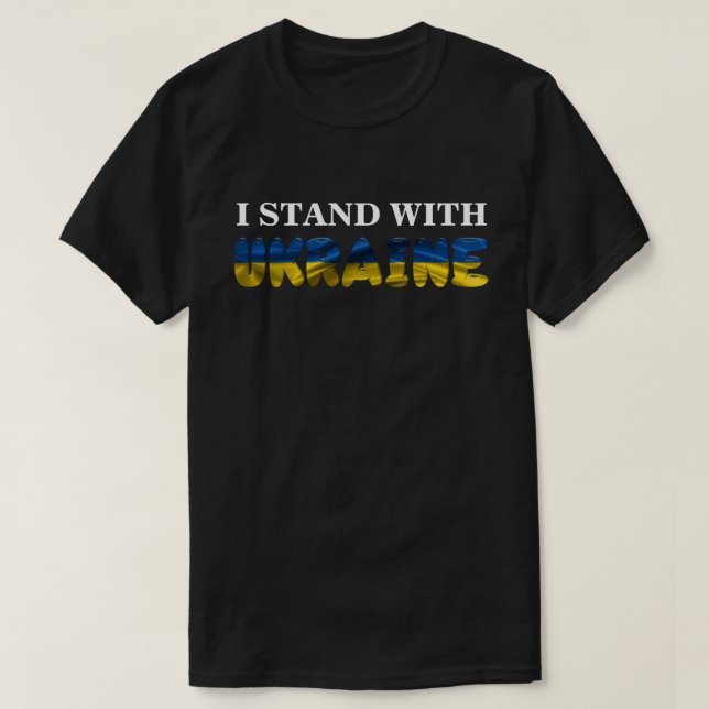 JAG STÅR MED UKRAINE T-Shirt (Design framsida)