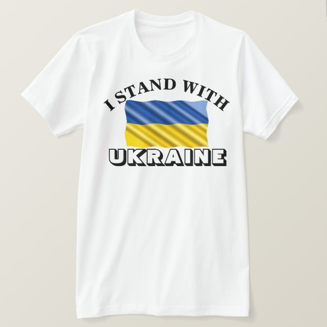 JAG STÅR MED UKRAINE T-Shirt (Design framsida)