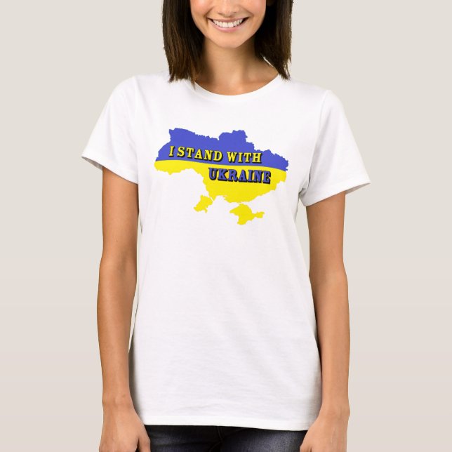 JAG STÅR MED UKRAINE T-Shirt (Framsida)