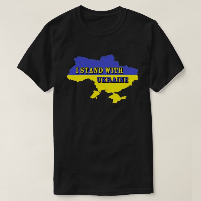 JAG STÅR MED UKRAINE T-Shirt (Design framsida)