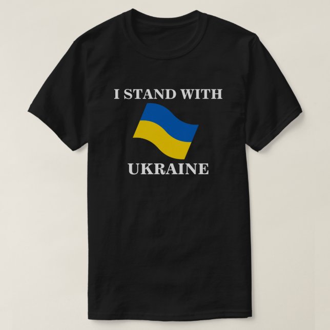 JAG STÅR MED UKRAINE T-Shirt (Design framsida)