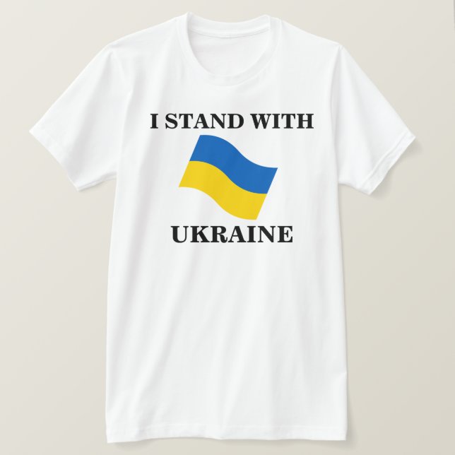 JAG STÅR MED UKRAINE T-Shirt (Design framsida)