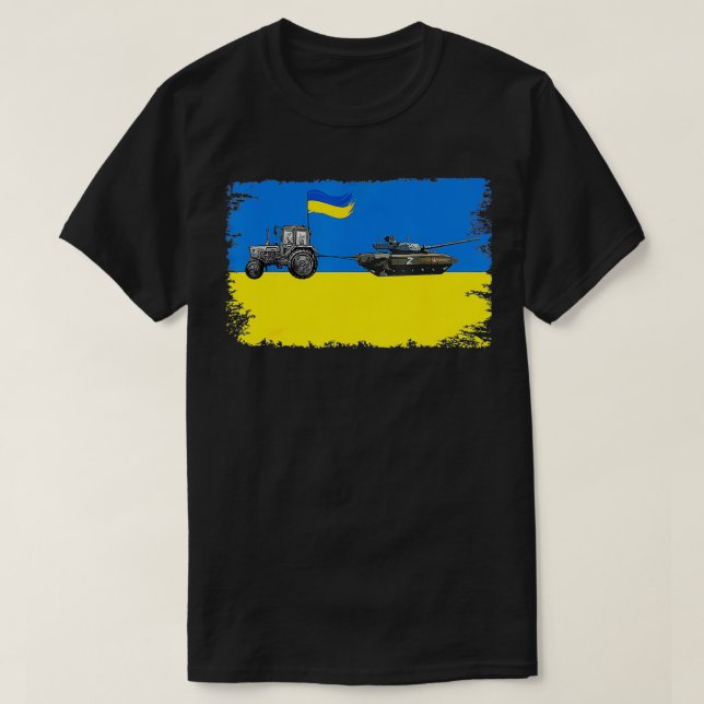 Jag står med ukrainsk odlare t shirt (Design framsida)