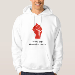 Jag står med Wisconsin's Unions Hoodie