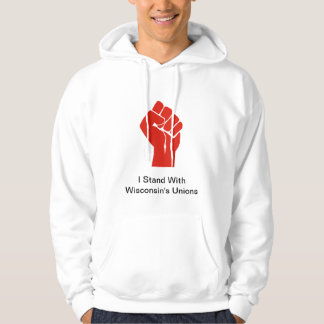 Jag står med Wisconsin's Unions Hoodie
