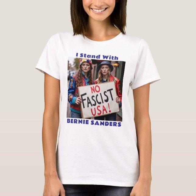 Jag står på Bernie Sanders politiska sida T Shirt (Framsida)