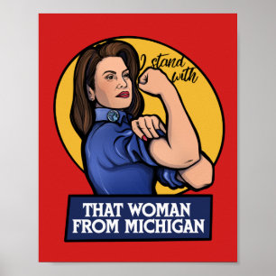 Jag står på den där kvinnan från Michigan Poster