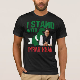 Jag står på Imran Khan PTI Party Pakistan Support T Shirt