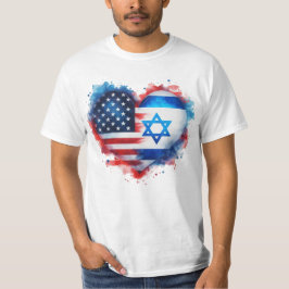 Jag står på Israels Flagga T Shirt