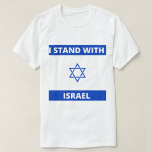 Jag står på Israels Flagga T Shirt