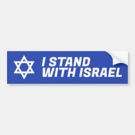 Jag står på Israels sida Bildekal