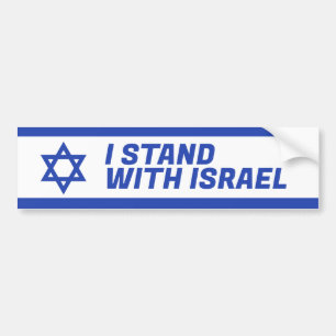 Jag står på Israels sida Bildekal