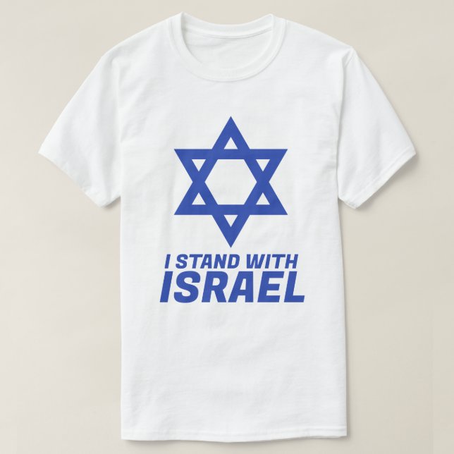 Jag står på Israels sida T Shirt (Design framsida)