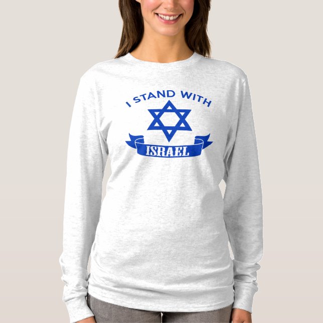 Jag står på Israels sida T Shirt (Framsida)