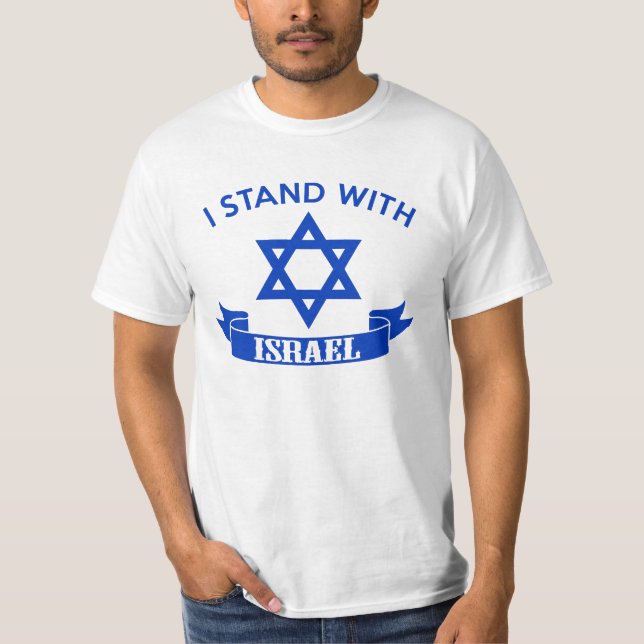 Jag står på Israels sida T Shirt (Framsida)
