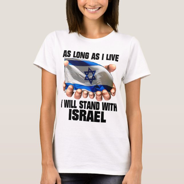 Jag står på Israels sida Tee (Framsida)