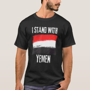 Jag står på Jemen Flagga Yemeni Flagga T Shirt