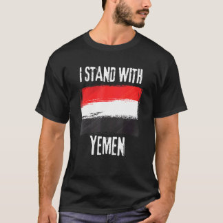 Jag står på Jemen Flagga Yemeni Flagga T Shirt
