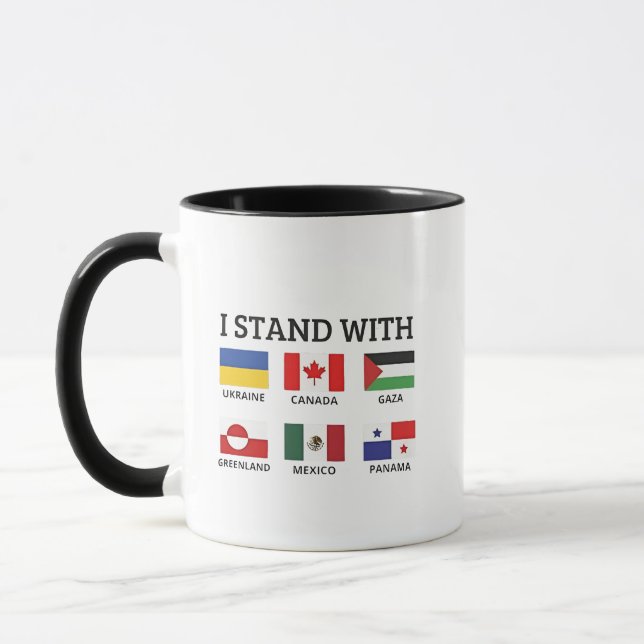 Jag står på Kanadas sida, Mexiko, Gaza, Ukraina Mugg (Vänster)