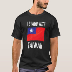 Jag står på Taiwans Flagga-Flagga T Shirt