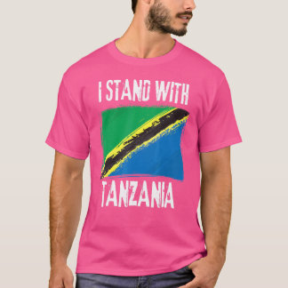 Jag står på Tanzania Flagga Tanzanias Flagga T Shirt