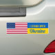 Jag står på Ukrainas amerikanska stödbil för Flagg Bildekal (On Car)