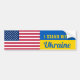 Jag står på Ukrainas amerikanska stödbil för Flagg Bildekal (Framsidan)