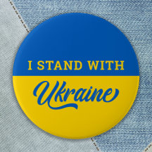 Jag står på Ukrainas blå Gult Flagga ukraniska