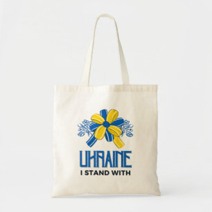 Jag står på Ukrainas Flagga - stödja ukrainare Tygkasse