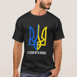 Jag står på Ukrainas Flagga Support Ukraina Ukrain T Shirt