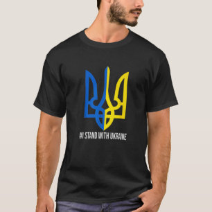 Jag står på Ukrainas Flagga Support Ukraina Ukrain T Shirt