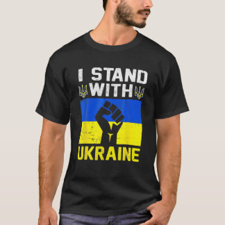 Jag står på Ukrainas fria Flagga Ukraina T Shirt