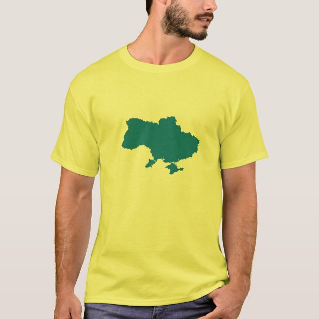 Jag står på Ukrainas Karta T Shirt (Framsida)