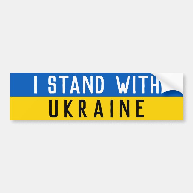 Jag står på Ukrainas politiska sida Bildekal (Framsidan)