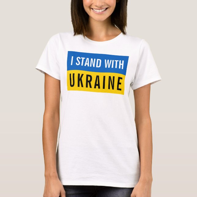 Jag står på Ukrainas politiska sida T Shirt (Framsida)