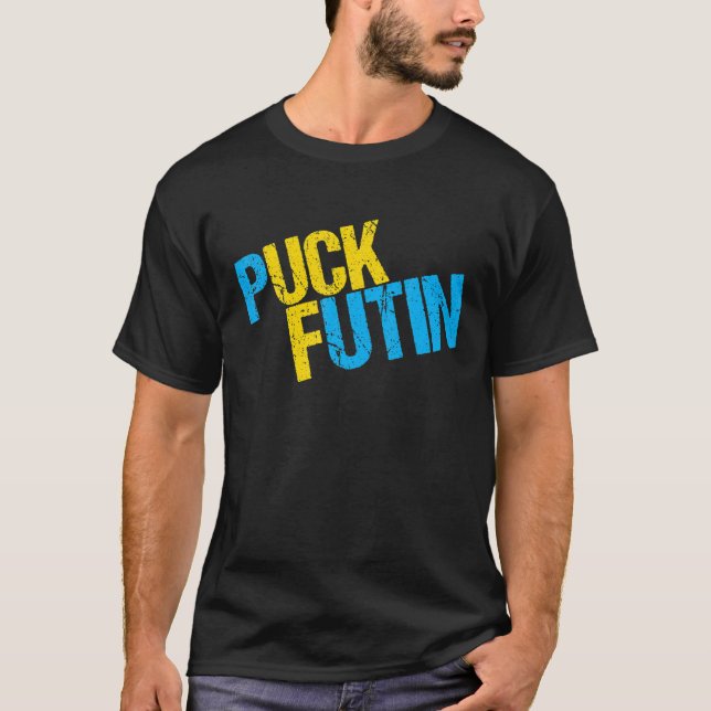 Jag står på Ukrainas Puck Futin Meme Ukrainas Sup T Shirt (Framsida)