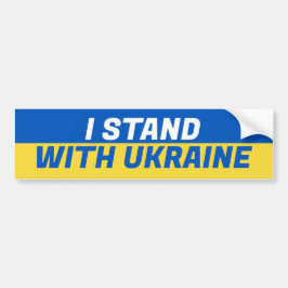 Jag står på Ukrainas sida Bildekal