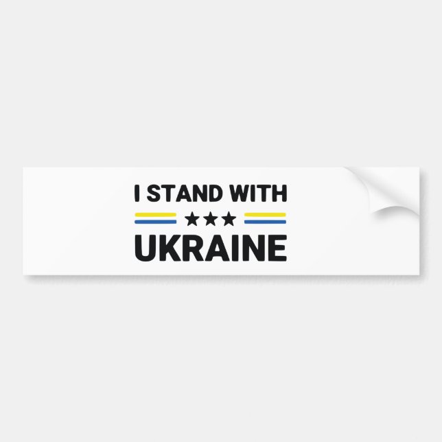 Jag står på Ukrainas sida Bildekal (Framsidan)