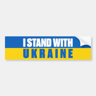 Jag står på Ukrainas sida Bildekal