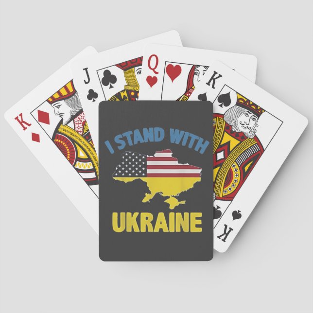 Jag står på Ukrainas sida Casinokort (Baksidan)