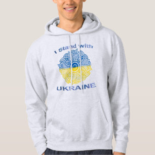 Jag står på Ukrainas sida Hoodie