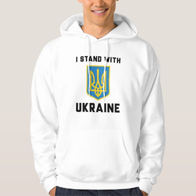 Jag står på Ukrainas sida Hoodie (Framsida)