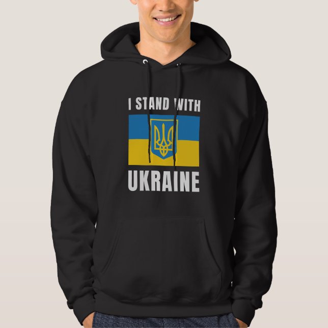 Jag står på Ukrainas sida Hoodie (Framsida)