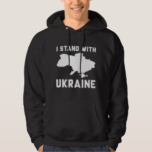 Jag står på Ukrainas sida Hoodie