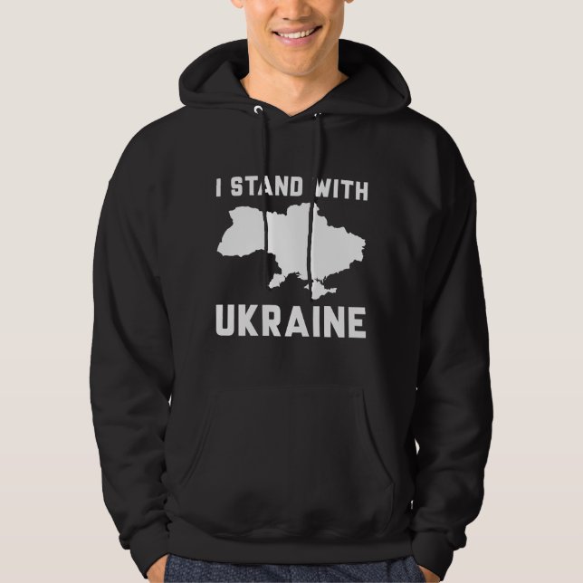 Jag står på Ukrainas sida Hoodie (Framsida)