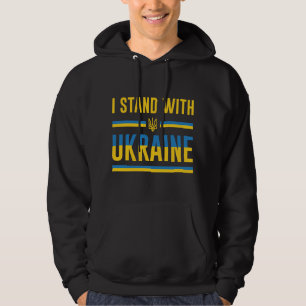 Jag står på Ukrainas sida Hoodie