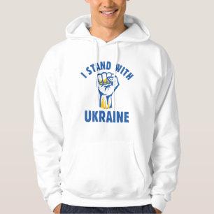 Jag står på Ukrainas sida Hoodie