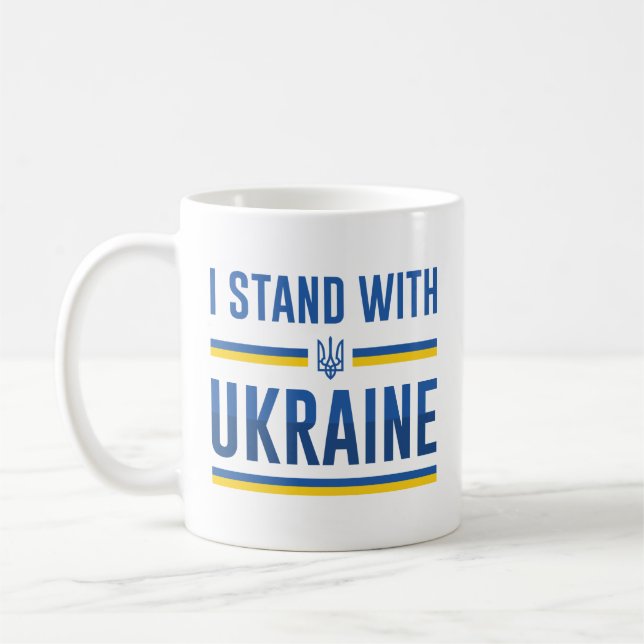 Jag står på Ukrainas sida Kaffemugg (Vänster)