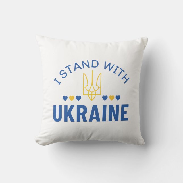 Jag står på Ukrainas sida Kudde (Framsida)