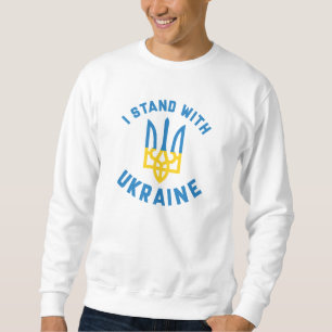 Jag står på Ukrainas sida Lång Ärmad Tröja